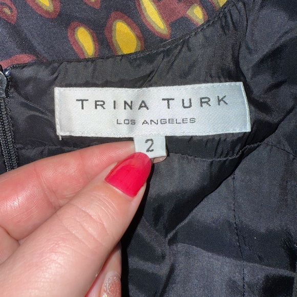 TRINA TURK Los Angeles Silk Rory Luxury Multi-Color Knee-Length Sheath Dress 2 - Picture 13 of 14